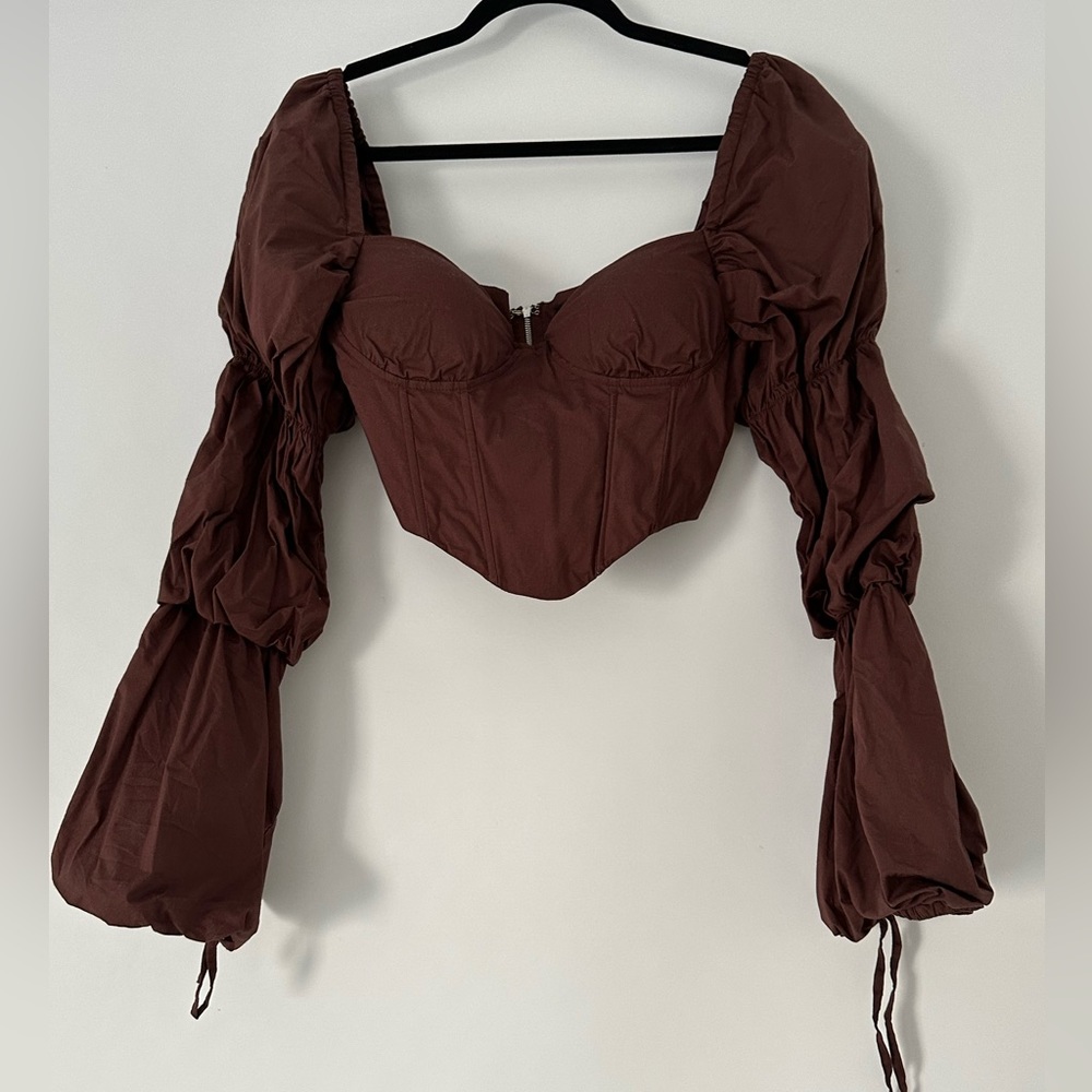 Majorelle corset crop top